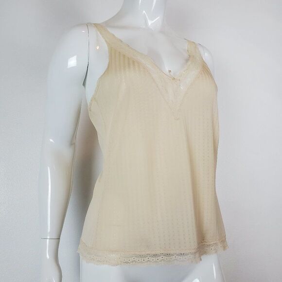 Vintage Beige Camisole Slip Tank - Picture 1 of 8